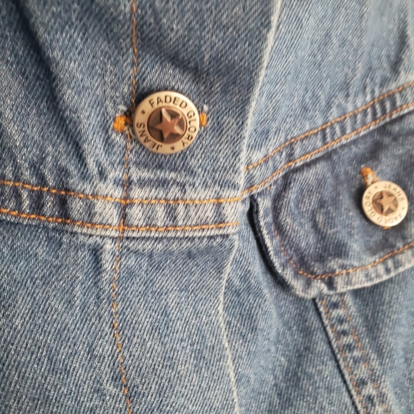 Vintage Faded Glory Mid Wash Denim Vest Large - Picture 5 of 8